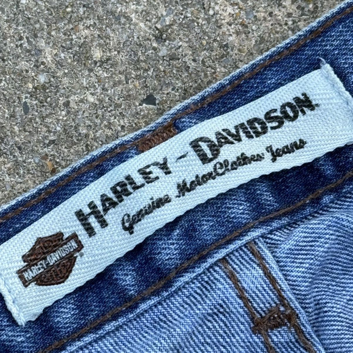 Harley Davidson × Vintage Vintage 00’s Harley-Davidson Men’s Jeans 34x30 Straight Fit Size US 34 / EU 50 - 6 Thumbnail