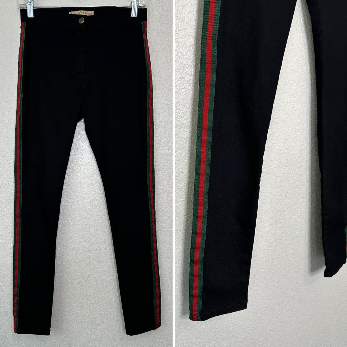 Other Messi Denim Black Side Striped Stretch Skinny Pants, Sz 4 Size 27" / US 4 / IT 40 - 1 Thumbnail