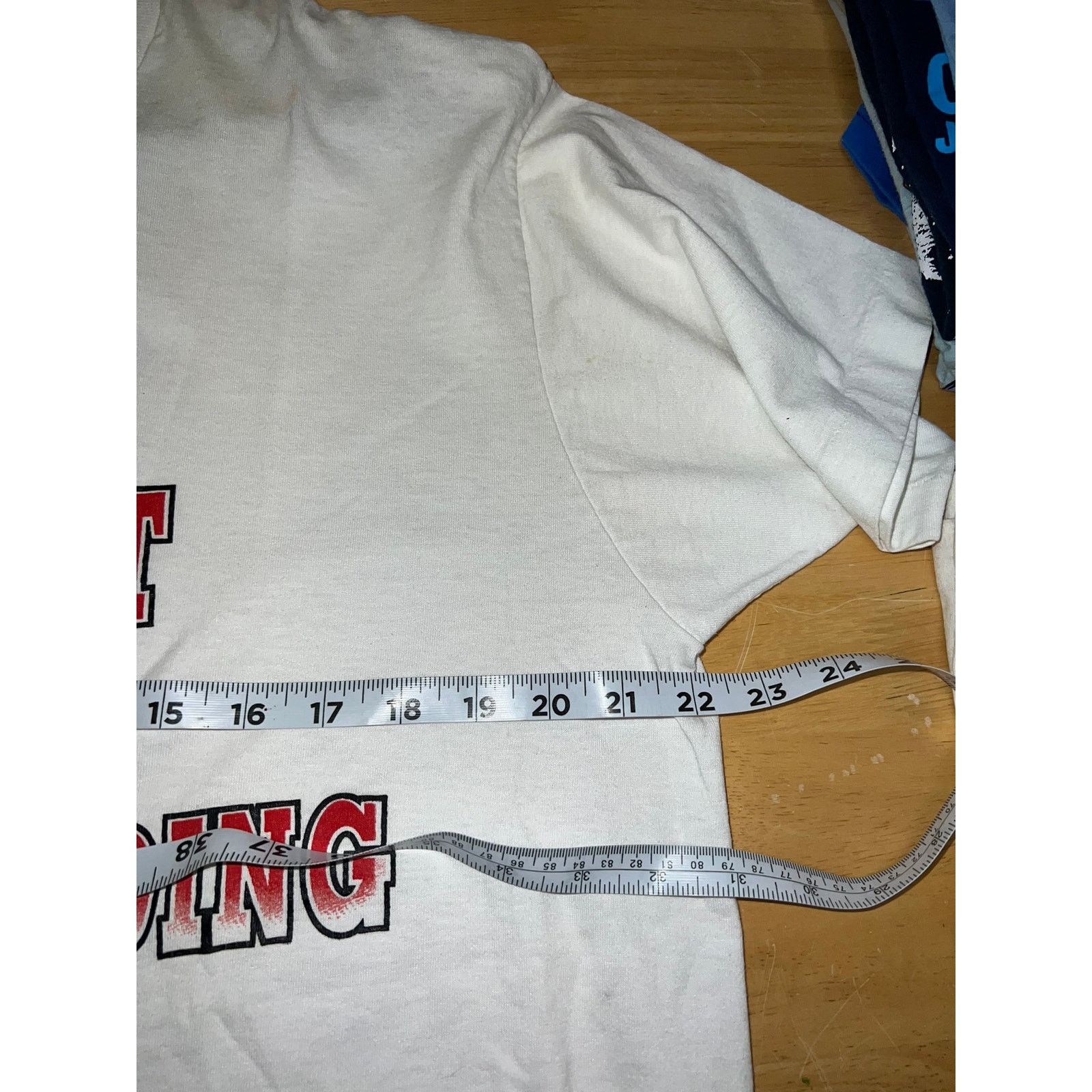 Fruit Of The Loom Vintage Cheerleading Shirt Rocket White USA Made Tee 90s XL Size US XL / EU 56 / 4 - 10 Thumbnail