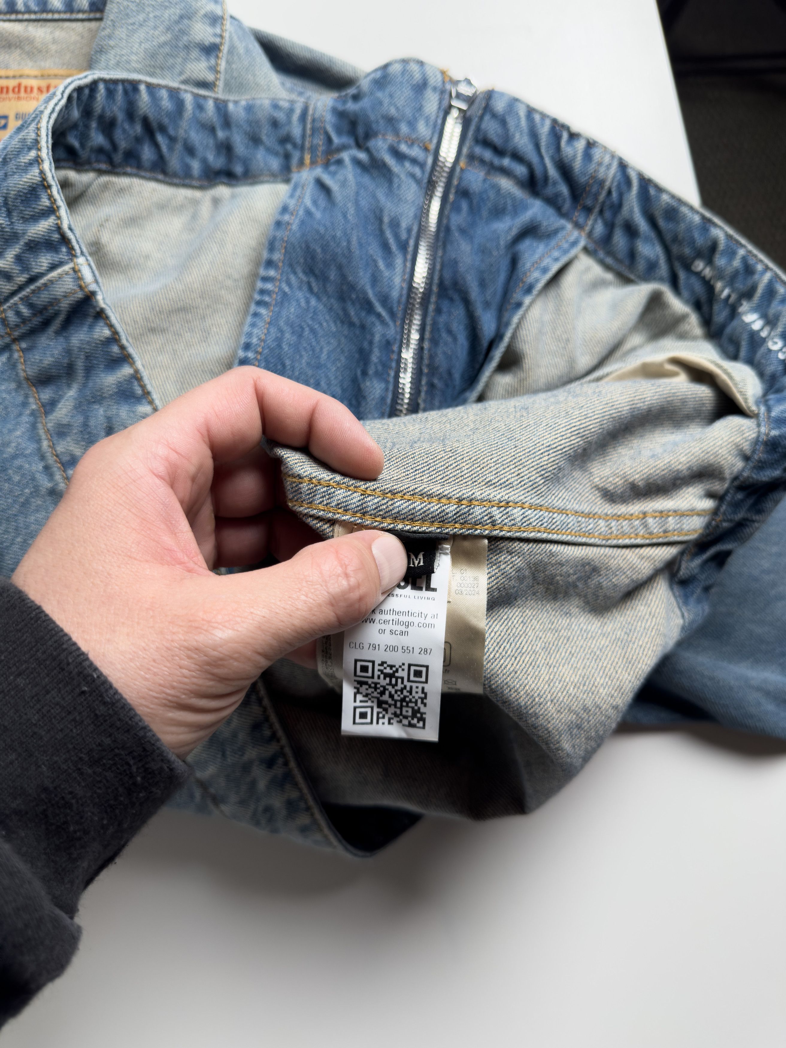 Diesel Denim blouson jacket with dirt wash Size US M / EU 48-50 / 2 - 5 Thumbnail
