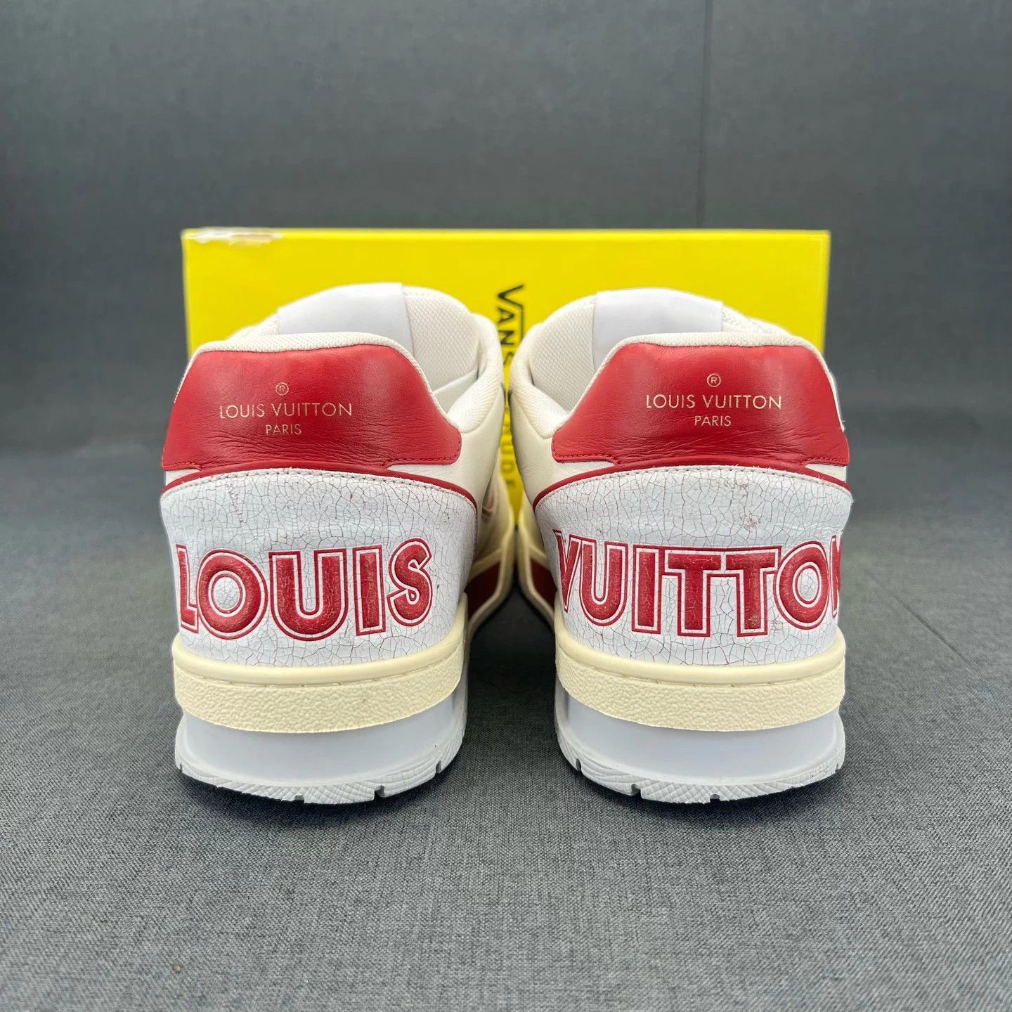 Louis Vuitton LV Trainer White/Red Velcro US7/41 Size US 8 / EU 41 - 7 Thumbnail