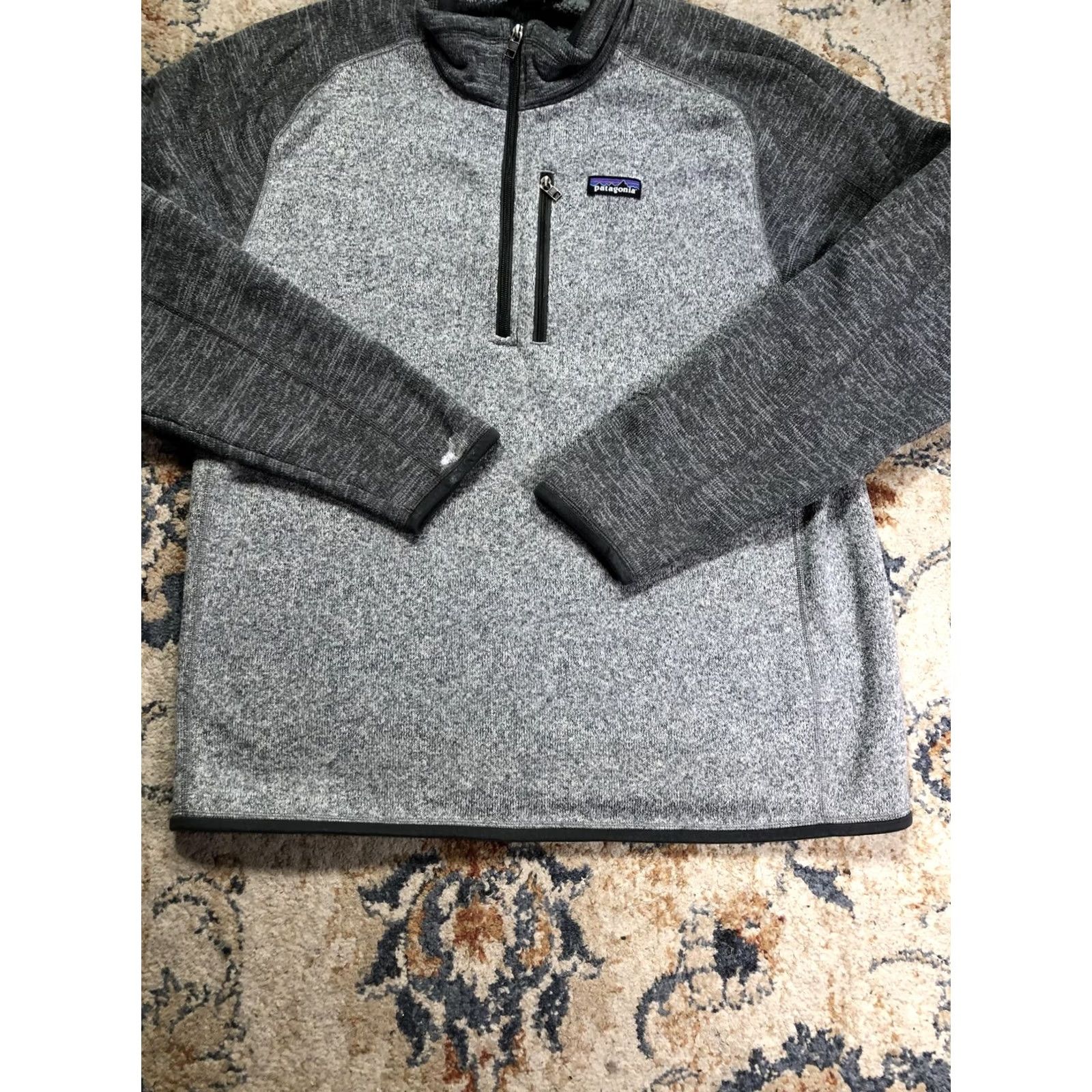 Patagonia Patagonia Sweatshirt Mens XL Gray 1/4 Zip Fleece Pullover Chest Pocket Logo Mock Neck Long Sleeve Zip Pullover Mens XL Gray Patagonia Size US XL / EU 56 / 4 - 5 Thumbnail