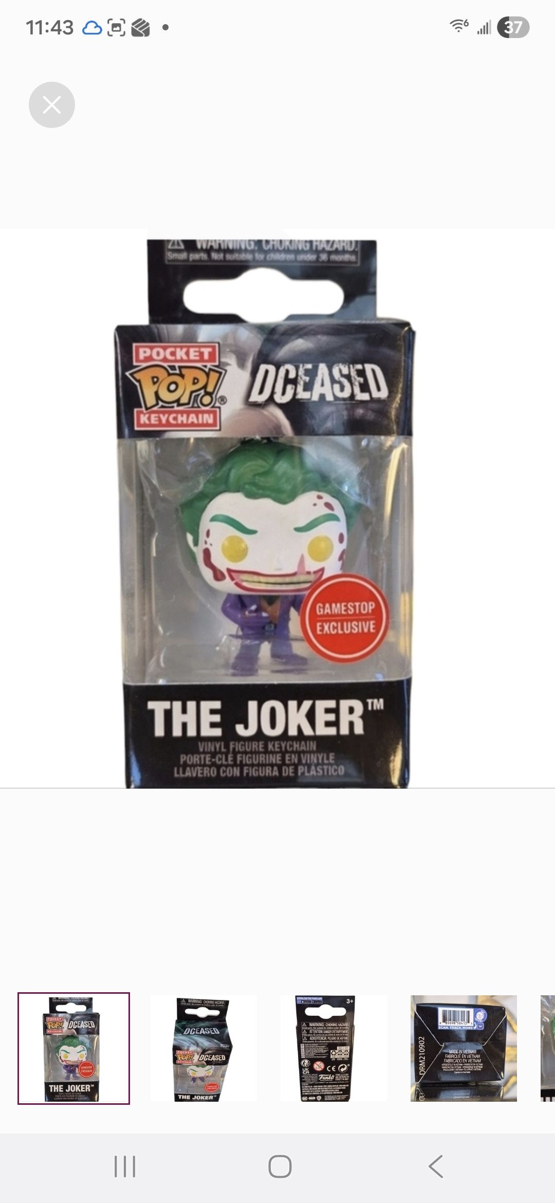 Other Funko × DC Dceased THE JOKER Pocket POP Keychain Size ONE SIZE - 1 Thumbnail