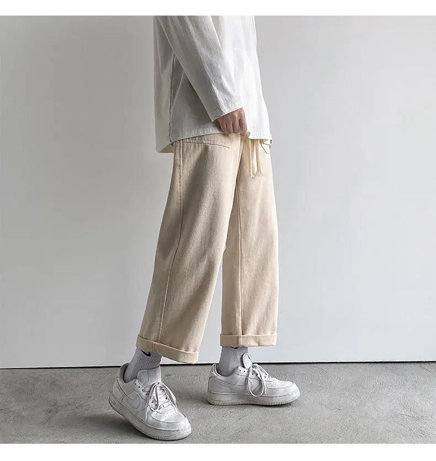 Ankle Length Casual Straight Pants