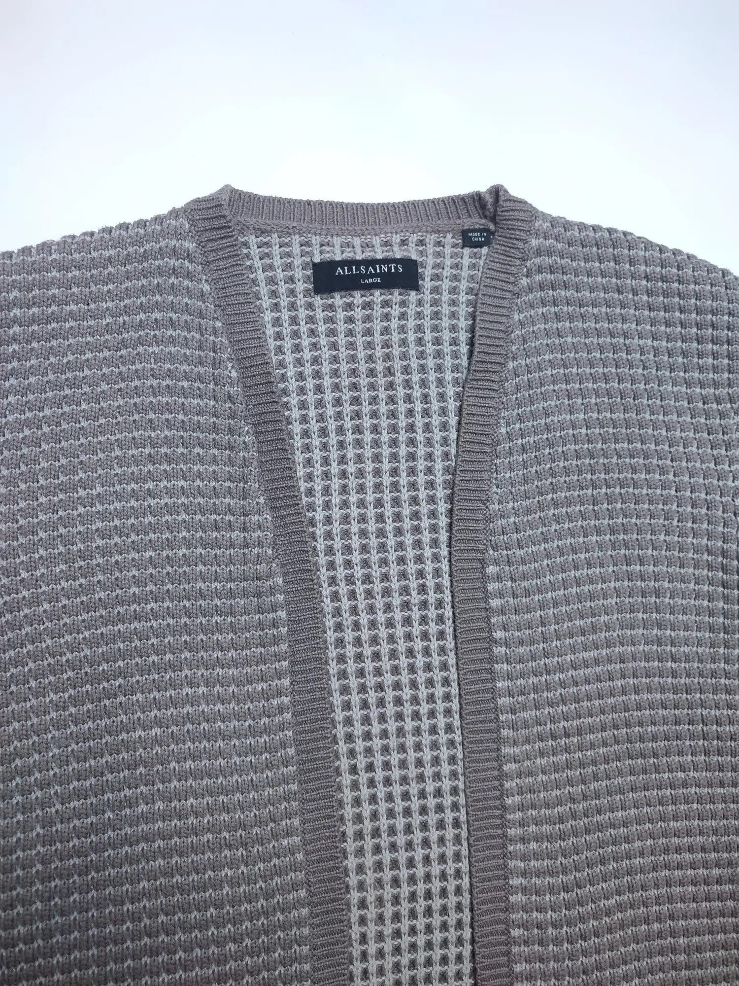 Allsaints Allsaints Open Waffle Heavy Cardigan Size US L / EU 52-54 / 3 - 5 Thumbnail