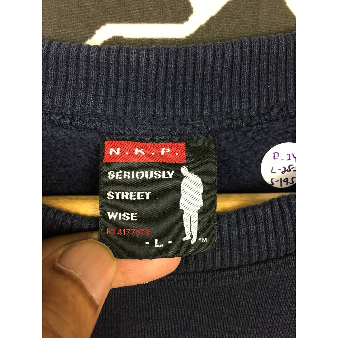 Japanese Brand × Vintage Vtg N.K.P Seriously Street Wise Casual Sweatshirt Size L Size US L / EU 52-54 / 3 - 10 Thumbnail