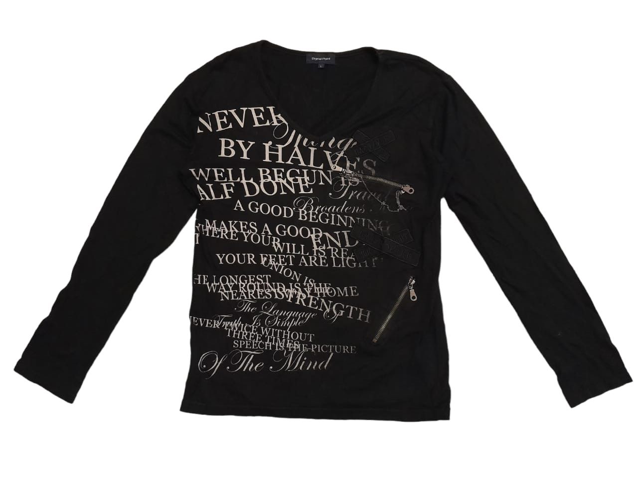 Japanese Brand × Seditionaries Signal Point Punk Zipper Poem Long Shirt (F9) Size US L / EU 52-54 / 3 - 1 Thumbnail