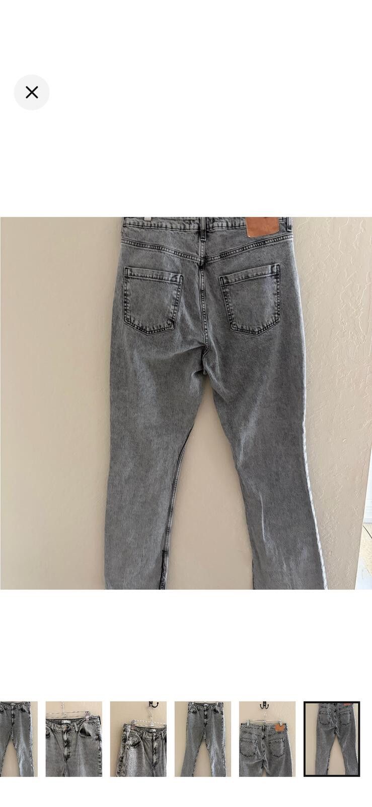 Zara Zara Light Gray Denim Pants Size 32" / US 10 / IT 46 - 6 Thumbnail