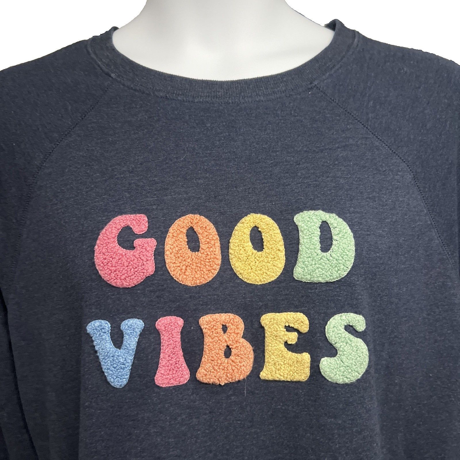 Wildfox Wildfox Blue Good Vibes Graphic Pullover Sweatshirt Medium Size M / US 6-8 / IT 42-44 - 6 Thumbnail