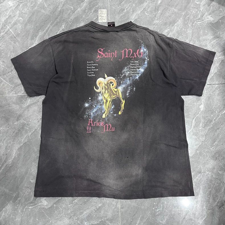 Saint Michael Saint Michael Gold Saints washed black short sleeves Size US XXL / EU 58 / 5 - 2 Thumbnail
