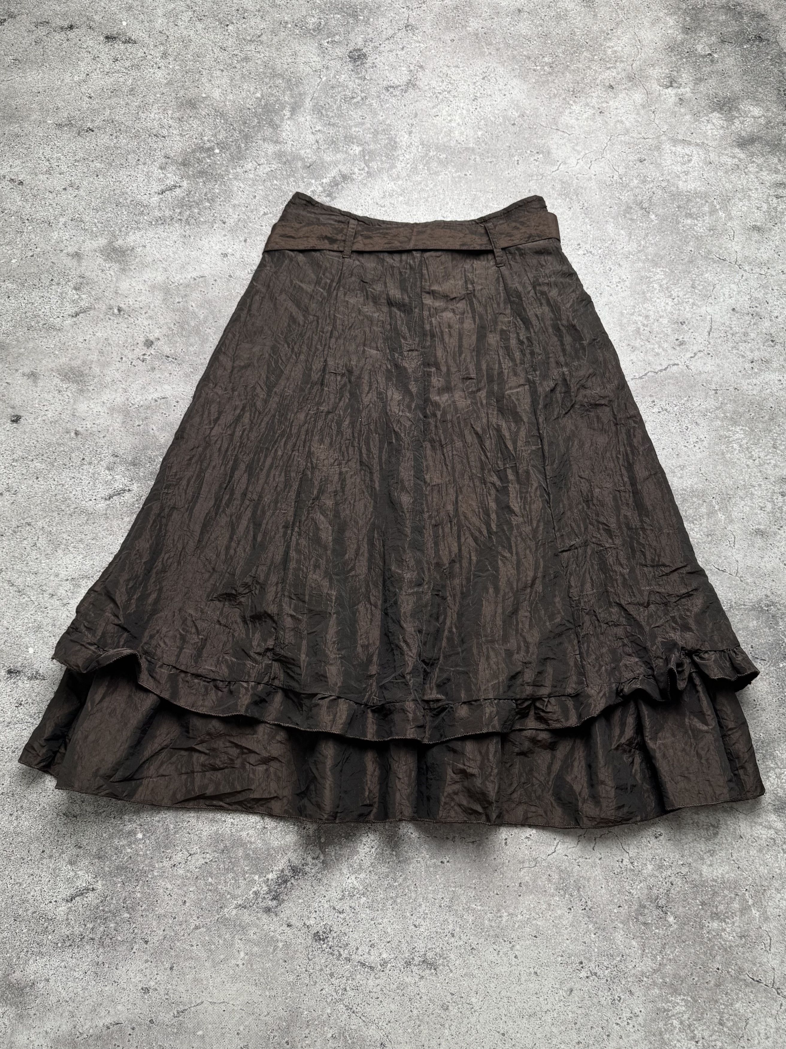 Japanese Brand Vintage Flare Skirt With Belt C669(V583)(E8) Size 27" / US 4 / IT 40 - 6 Thumbnail