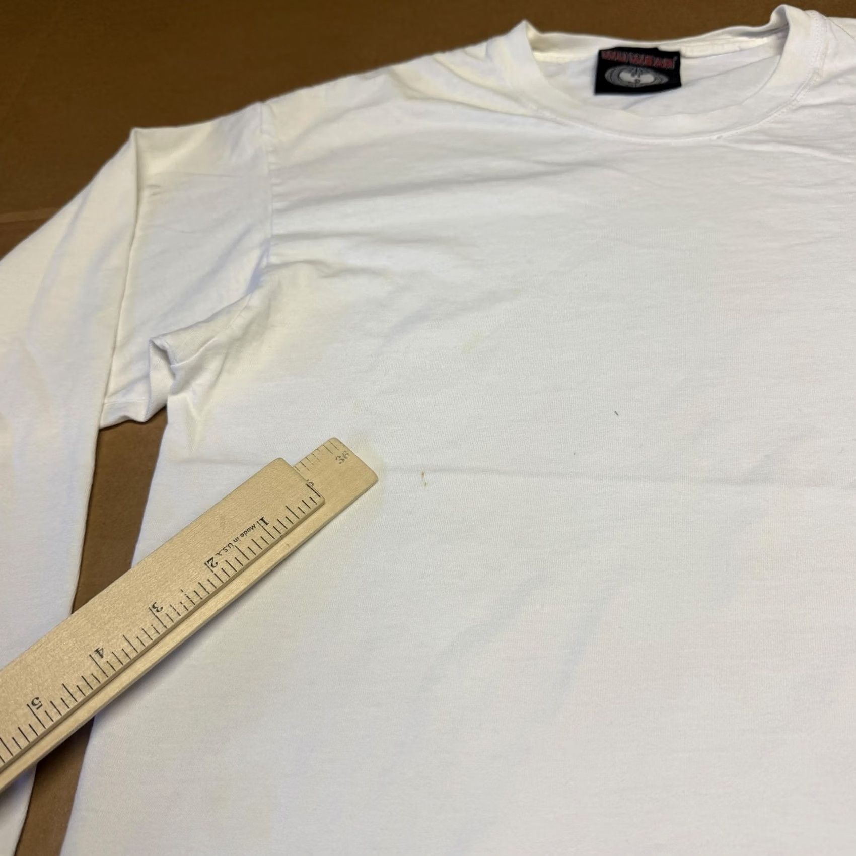 Vintage Wu Wear Shirt Mens M White Long Sleeve Crew Neck T-Shirt Basic Blank Solid Streetwear Size US M / EU 48-50 / 2 - 2 Thumbnail