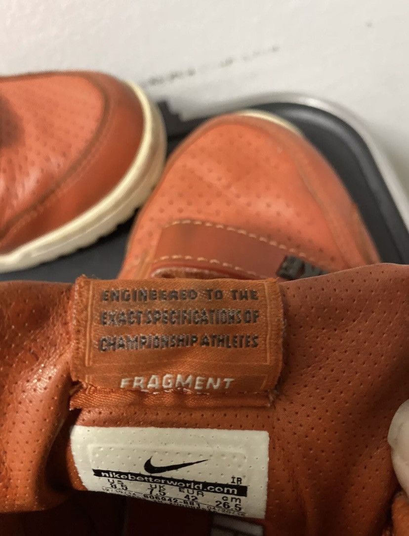 Fragment Design × Hiroshi Fujiwara × Nike Nike Air x Fragment Designs Trainer 1 Orange Size 8.5 Rare Size US 8.5 / EU 41-42 - 14 Thumbnail