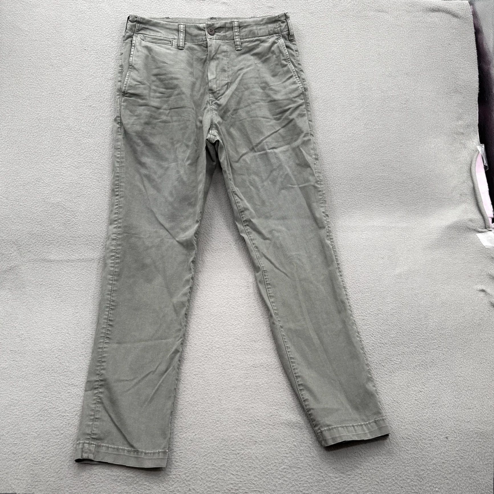 American Eagle Outfitters American Eagle Outfitters Pants Mens 29x30 Green Flex Chino Stretch Straight Front Pockets Casual Mens Size US 29 - 2 Thumbnail