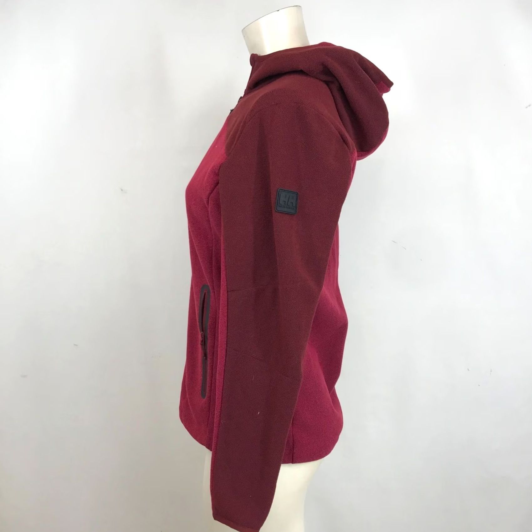 Helly Hansen Helly Hansen WOMEN'S S MAROON HOODED JACKET Long Sleeve Full Zip Coat Shirt? Size S / US 4 / IT 40 - 3 Thumbnail