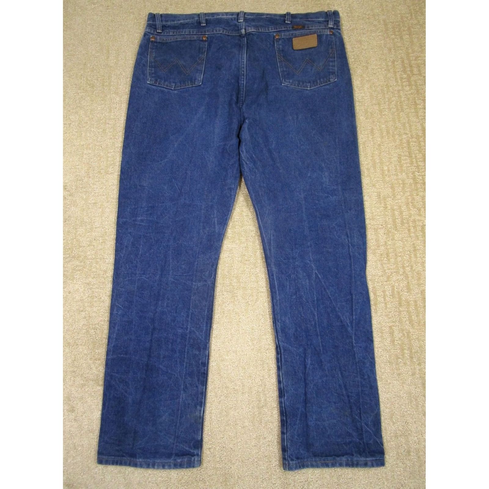 Wrangler Wrangler Jeans Men Cowboy Cut Original Fit Blue Dark Wash 44x32 Western Pants Size US 44 / EU 60 - 4 Thumbnail