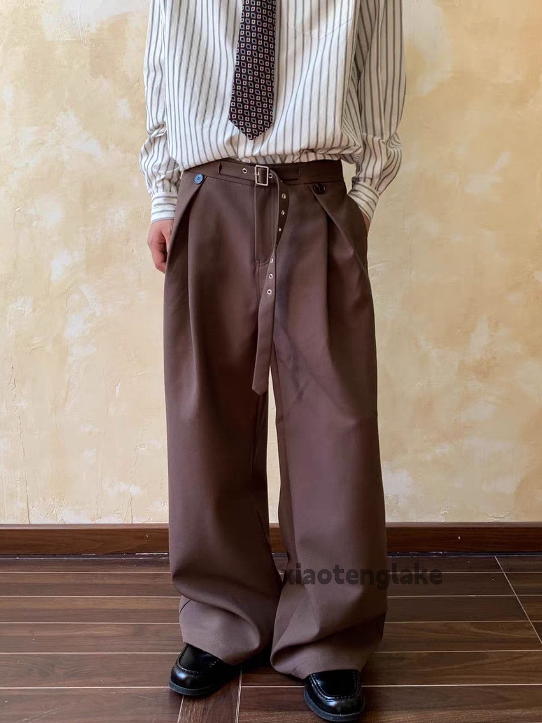 Vintage xtl vintage loose baggy pleated yuppie flared pants Size US 32 / EU 48 - 2 Thumbnail