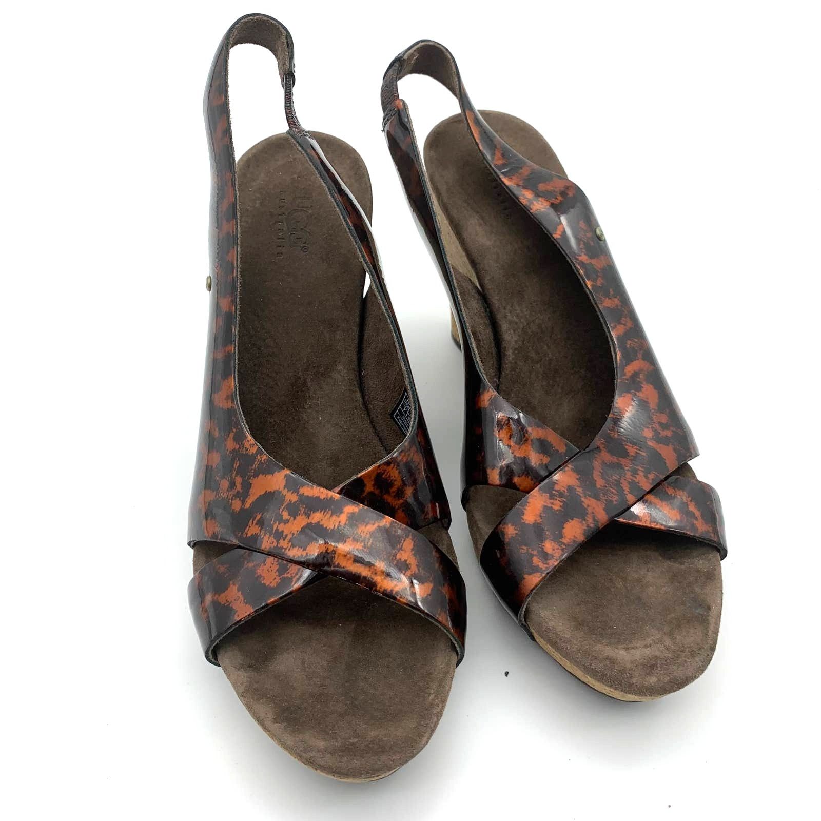 Ugg UGG Wedge Heel Womens Size 7US Cheetah Print Leather Size US 7 / IT 37 - 1 Thumbnail