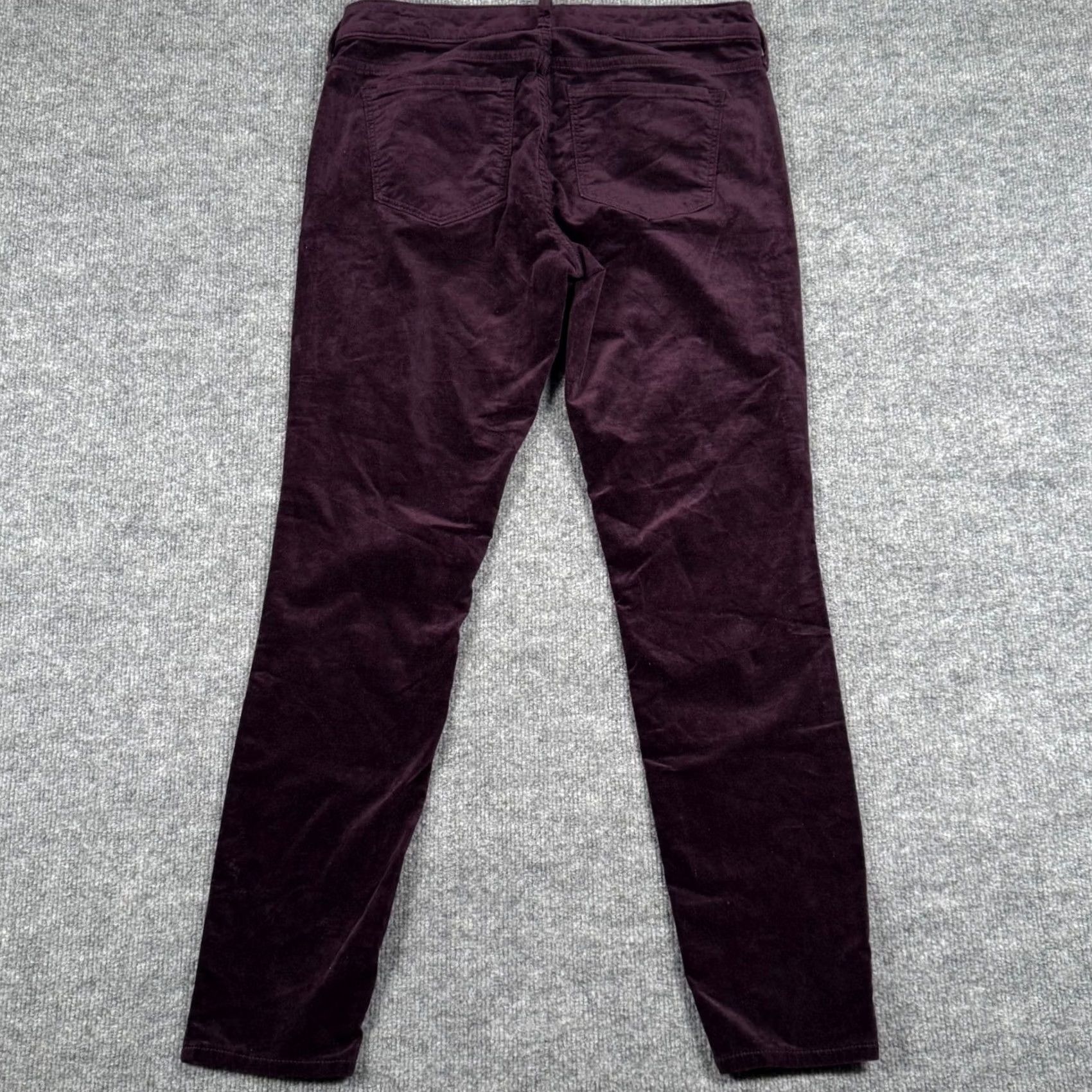 Old Navy Old Navy Burgundy Velvet Skinny Pants Corduroy 8 Women Jeans Mid Rise Inseam 28 Refine Size 30" / US 8 / IT 44 - 4 Thumbnail