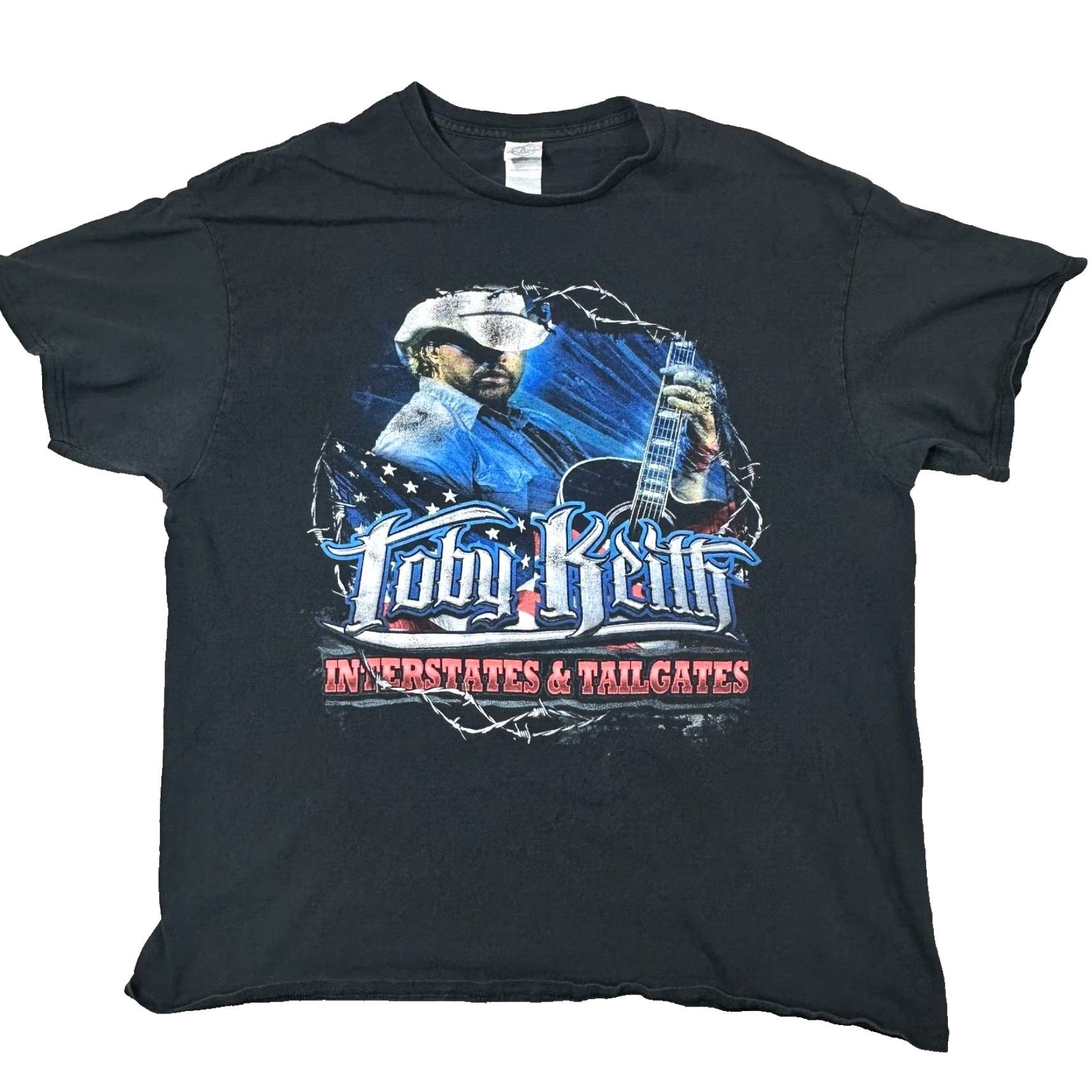 Delta Toby Keith Mens XL 2016 Interstates & Tailgates USA Tour Tee Concert Band Shirt Size US XL / EU 56 / 4 - 2 Thumbnail