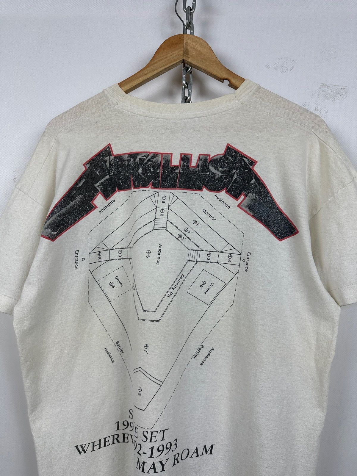 Band Tees Vintage 1991-93 Metallica Wherever I May Roam Brockum Shirt Size US XL / EU 56 / 4 - 13 Thumbnail