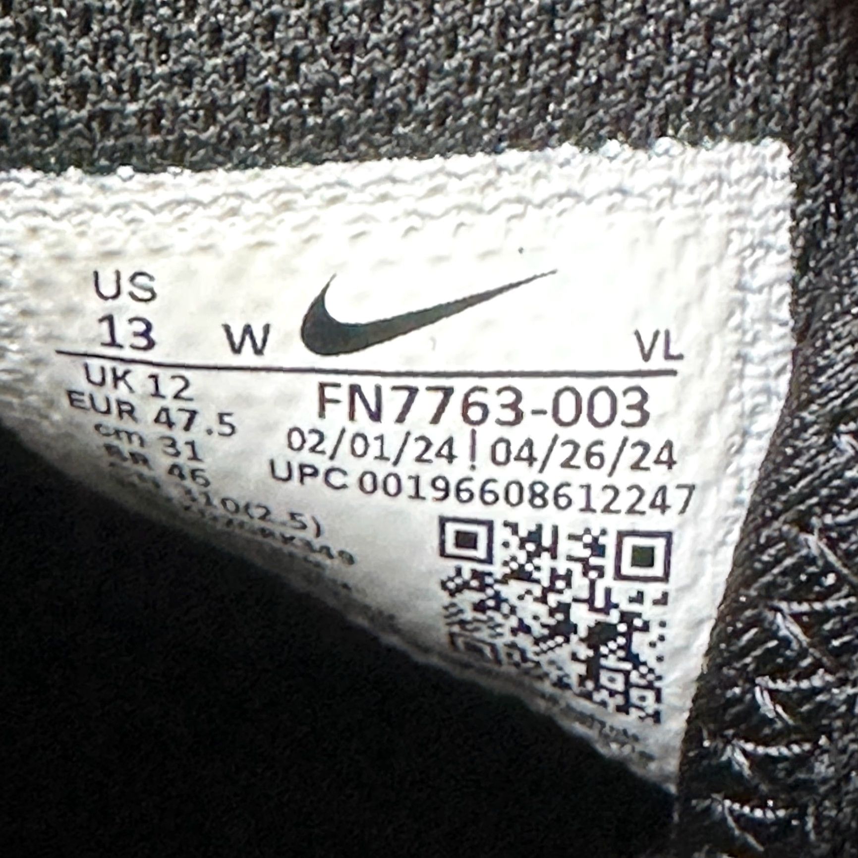 Nike Nike Vapor Edge Speed 360 2 Mens Football Cleats Wide 13 Black Gray FN7763-003 Size US 14 / EU 47 - 7 Thumbnail