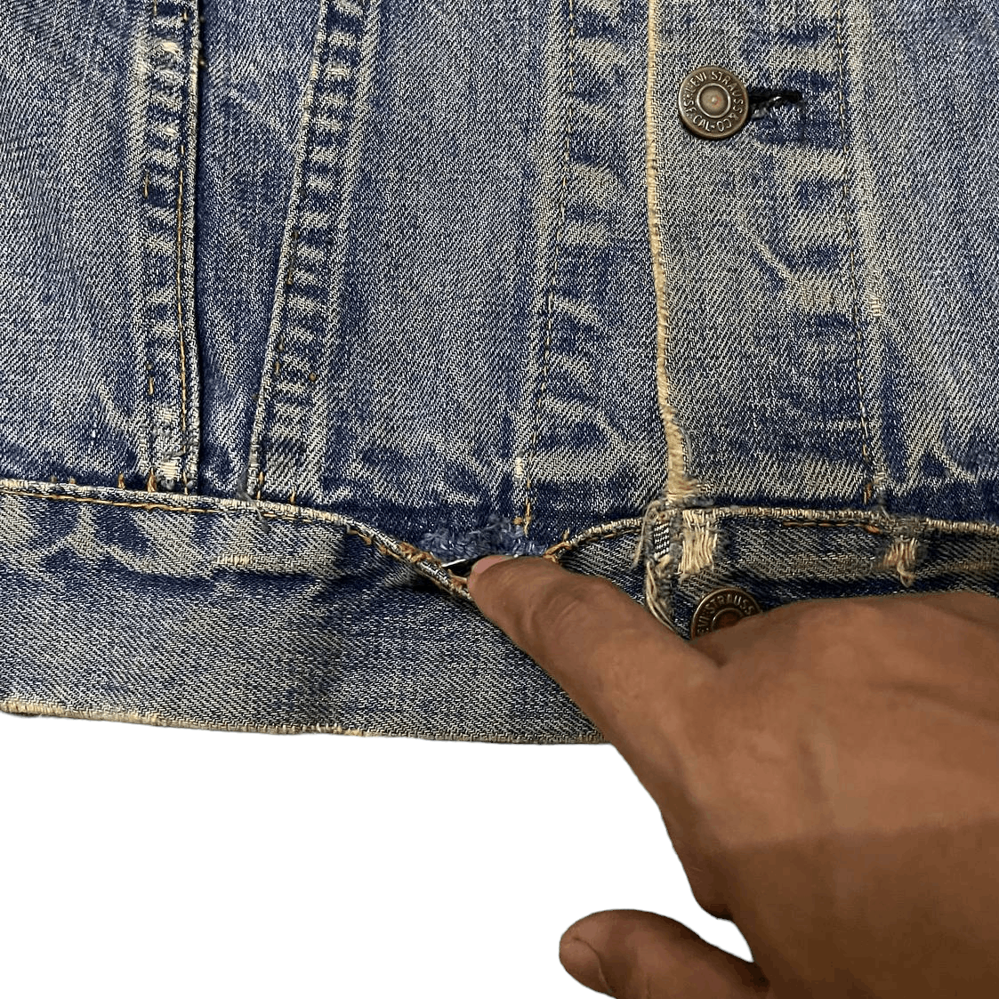 Levi's Vtg 60's Levis Type 3 Big E Denim Jacket Trashed Distressed Size US M / EU 48-50 / 2 - 6 Thumbnail