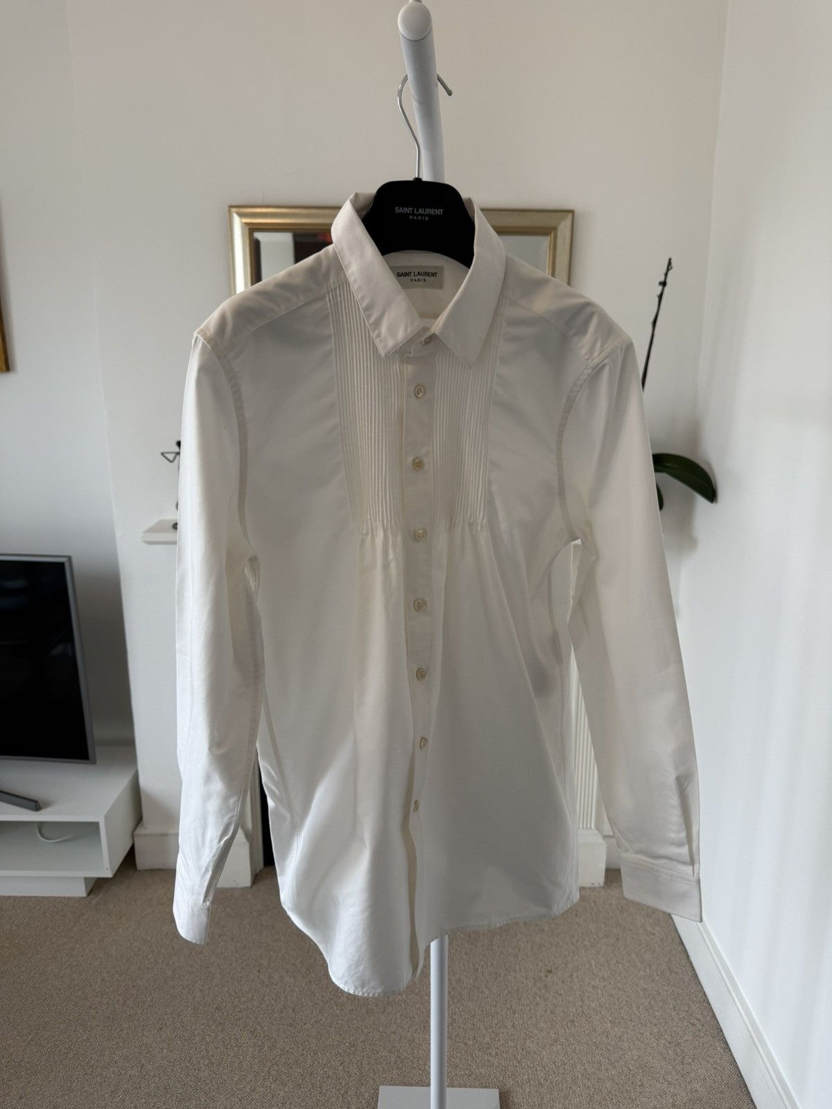Saint Laurent Paris FW23' Saint Laurent Lavalliere-neck blouse in cotton poplin Size US M / EU 48-50 / 2 - 1 Thumbnail