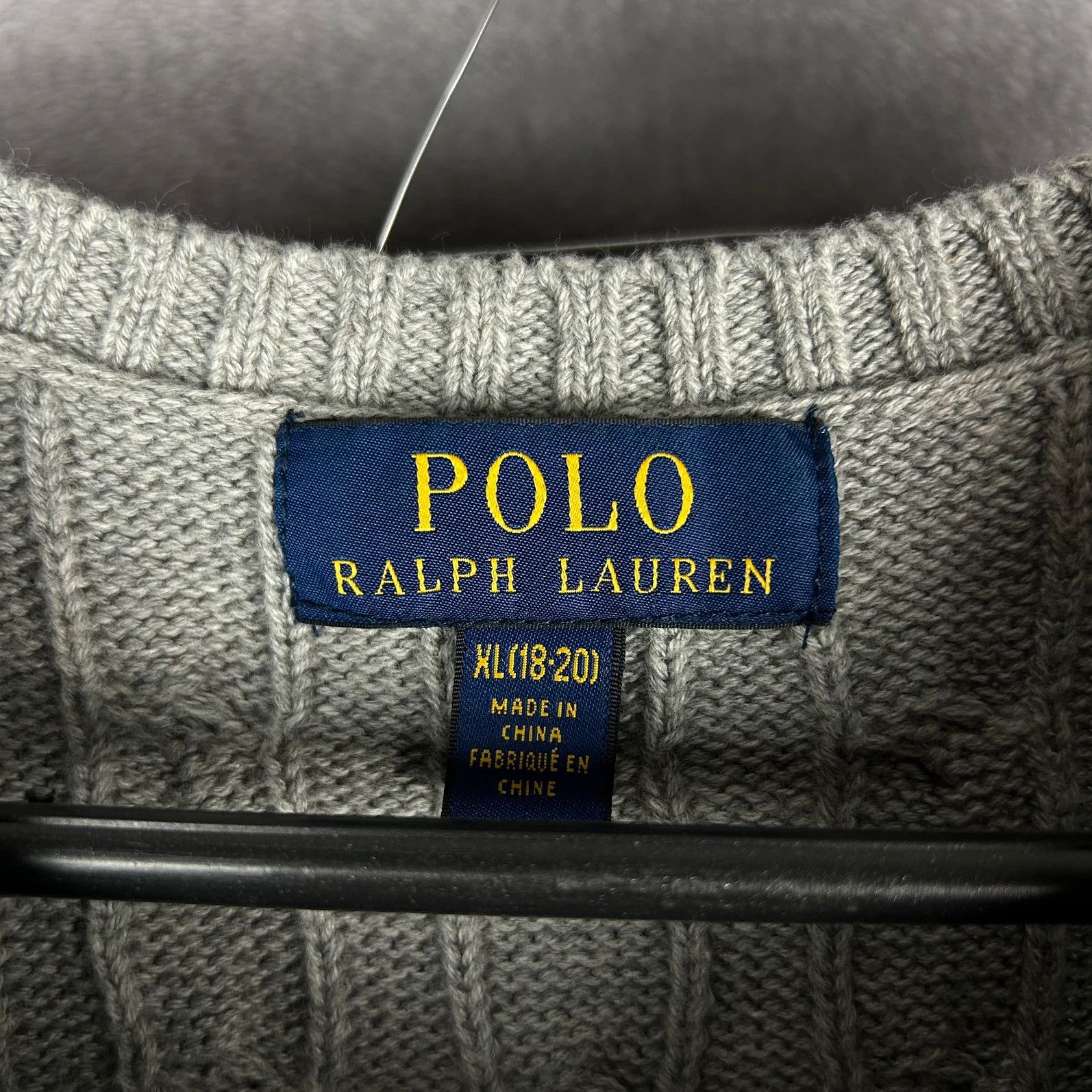 Polo Ralph Lauren × Ralph Lauren Polo Ralph Lauren sweater gray mini logo pony old money Size L / US 10 / IT 46 - 6 Thumbnail