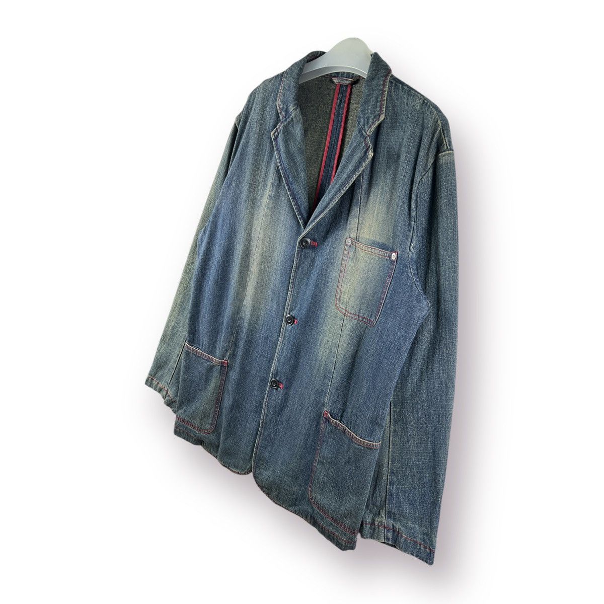 Japanese Brand 🔥 Distressed Denim West win Amekaji Chore pocket Jacket - L Size US S / EU 44-46 / 1 - 2 Thumbnail