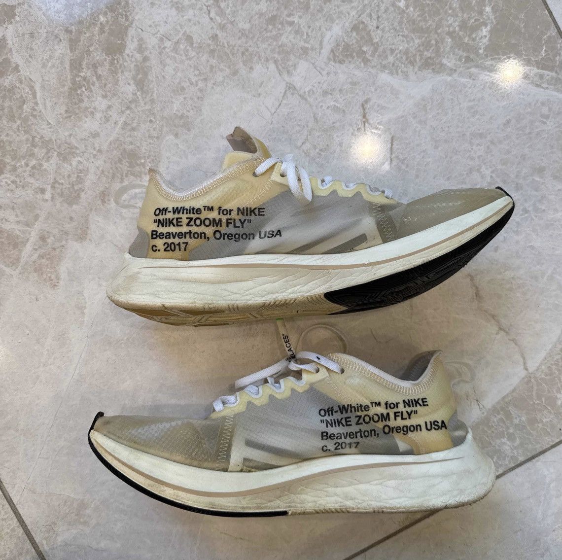Nike × Off-White Off White x Nike Zoom Fly SP 'The Ten' Size US 11.5 / EU 44-45 - 2 Thumbnail