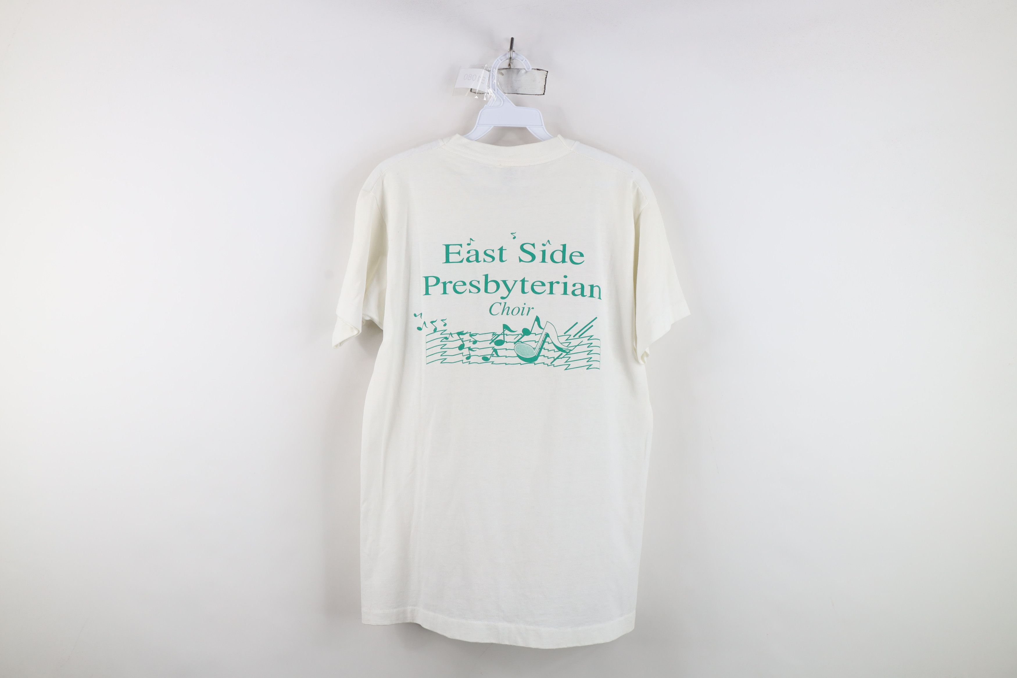 Vintage Vintage 90s Sing Unto the Lord Jesus T-Shirt White USA Size M / US 6-8 / IT 42-44 - 13 Thumbnail