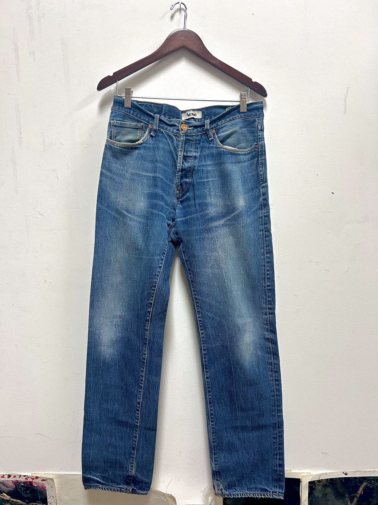 Acne Studios ‘MOC RAW’ Mens Blue Denim Jeans 32” x 34”