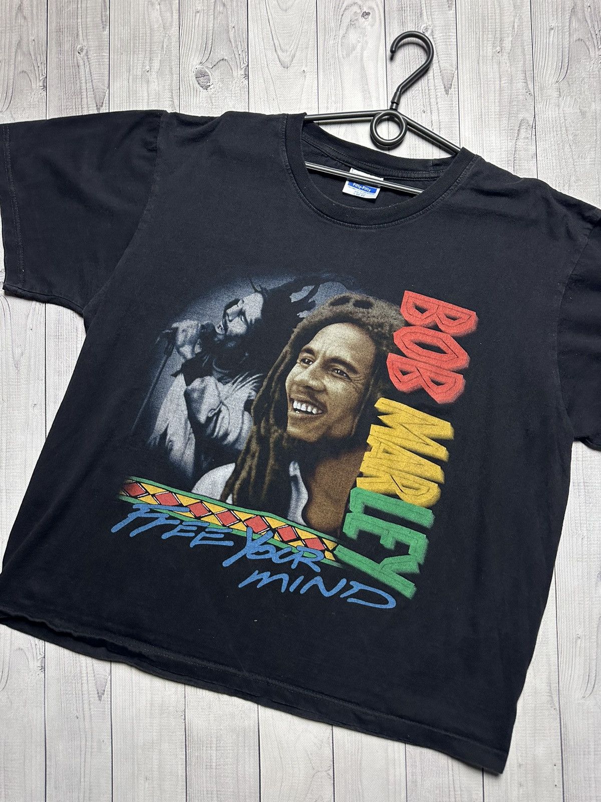 Bob Marley × Vintage Vintage Bob Marley Rasta size L logo Free your Mind rare USA Size US L / EU 52-54 / 3 - 2 Thumbnail