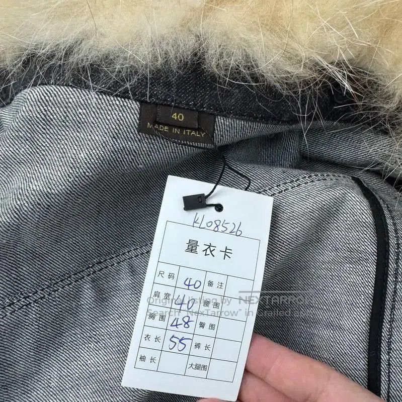 Other Louis Vuitton Black Denim Jacket with Detachable Fur Collar Size L / US 10 / IT 46 - 9 Thumbnail