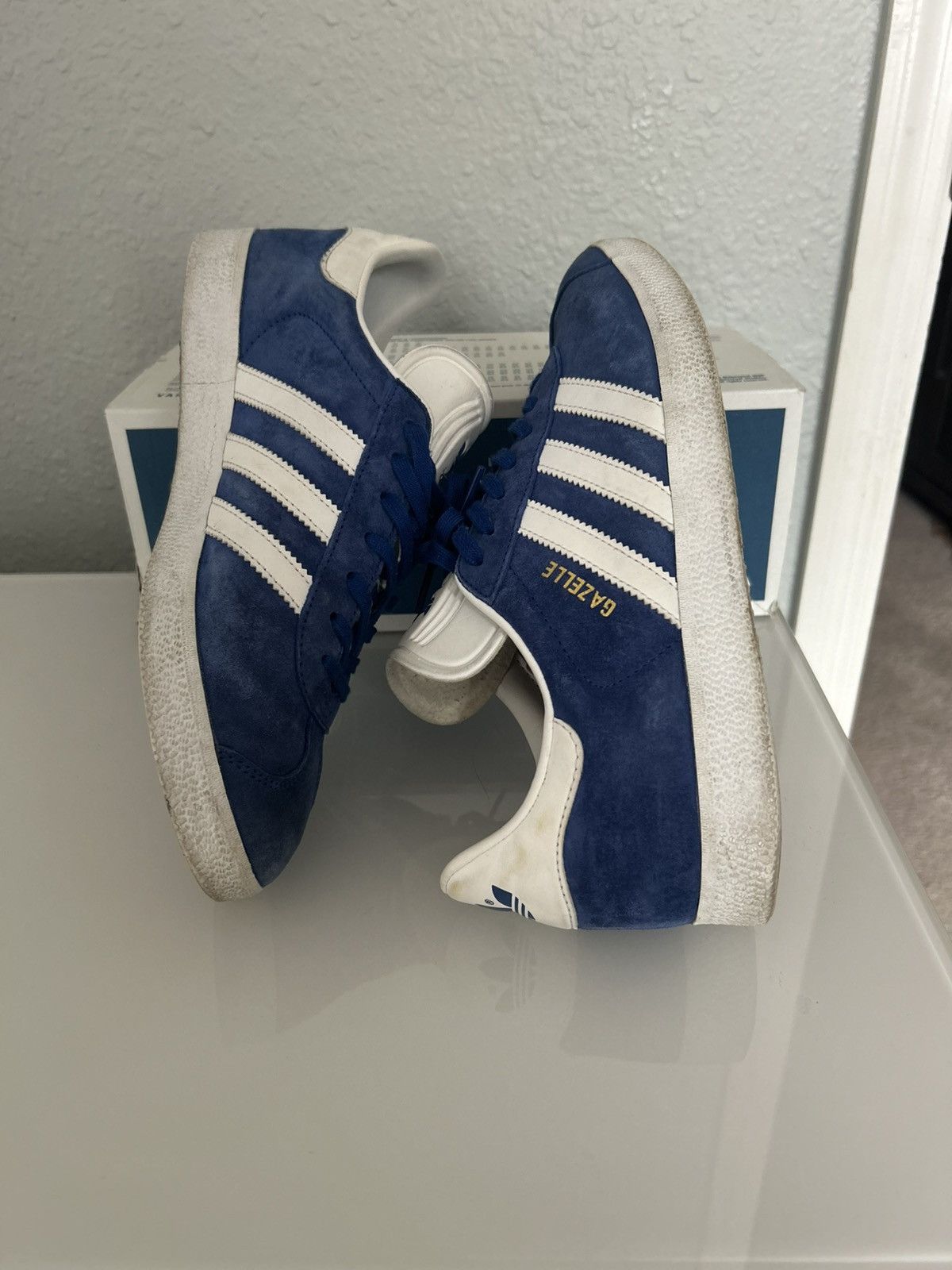 Adidas Adidas Gazelle Blue/White Size US 10 / EU 43 - 5 Thumbnail