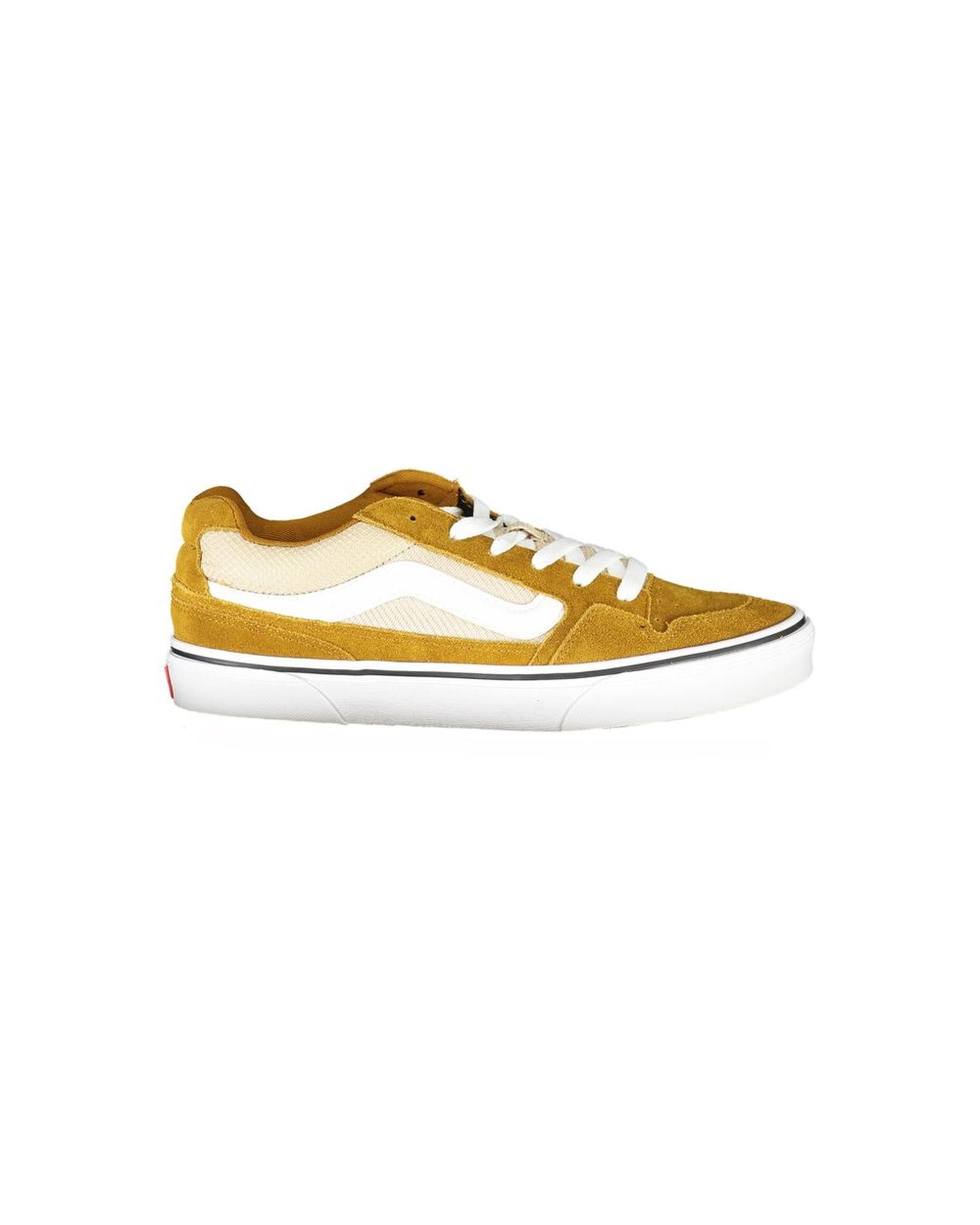 image of Vans Polyester Lace-Up Sneaker With Contrast Details in Yellow, Men's (Size 9)