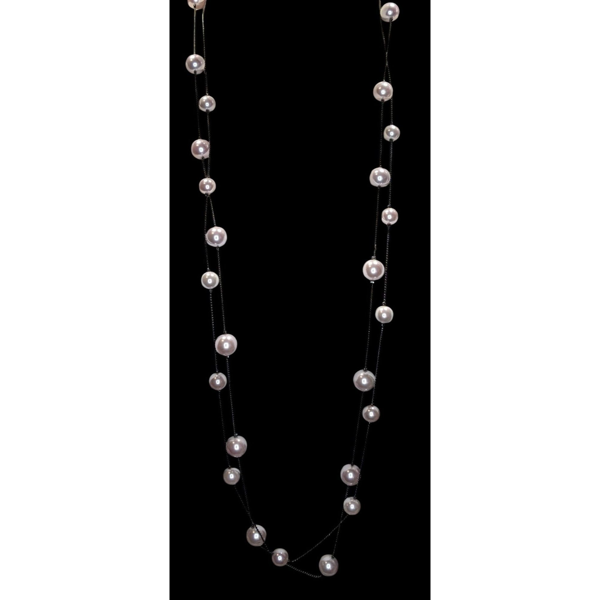 Other Vintage Roman Lavender Faux Pearl Layered Station Necklace Size ONE SIZE - 2 Thumbnail