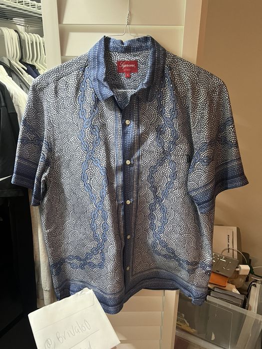 Supreme Supreme Mosaic Silk S/S Shirt size L | Grailed