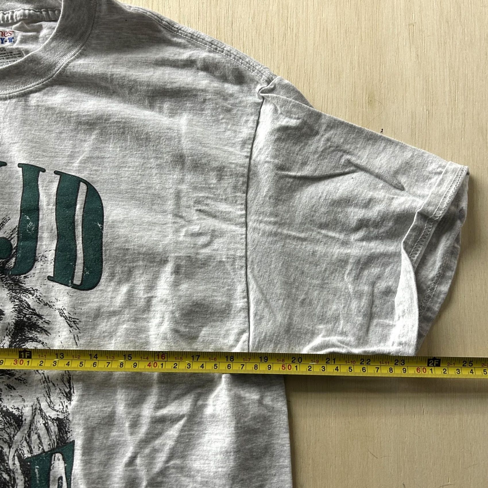 Hanes VINTAGE Hanes Beefy-T Shirt Mens L WWJD HWLF Lion Graphic Tee T-Shirt Grey Crew Neck Short Sleeve Graphic Print Mens Size US L / EU 52-54 / 3 - 5 Thumbnail