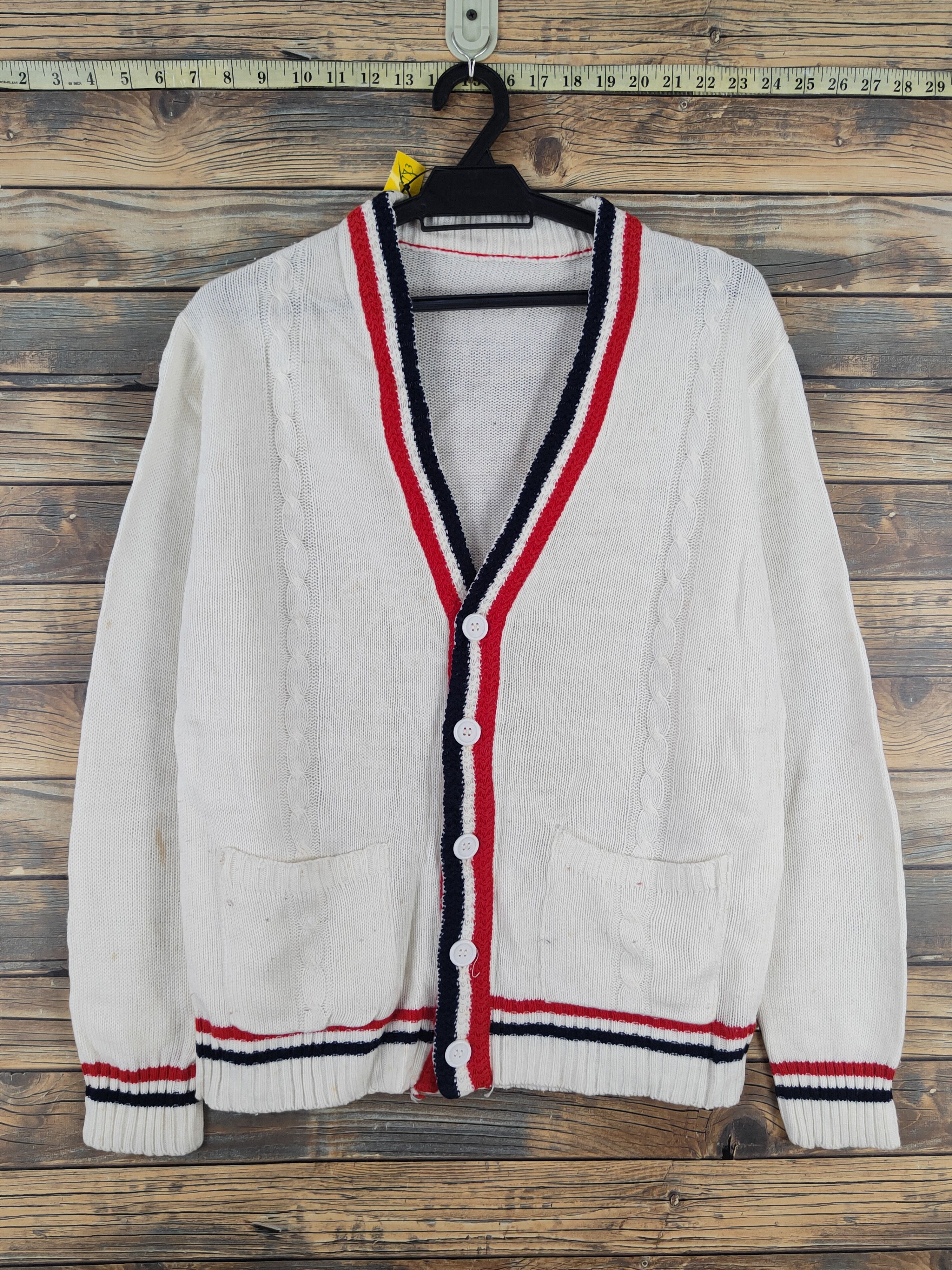 Aran Isles Knitwear Japanese Brand Ivory Knitwear Cardigan #W2163 Size US M / EU 48-50 / 2 - 1 Thumbnail