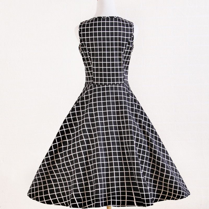 Other 50s vintage style dresses black&white check for women Size S / US 4 / IT 40 - 2 Thumbnail