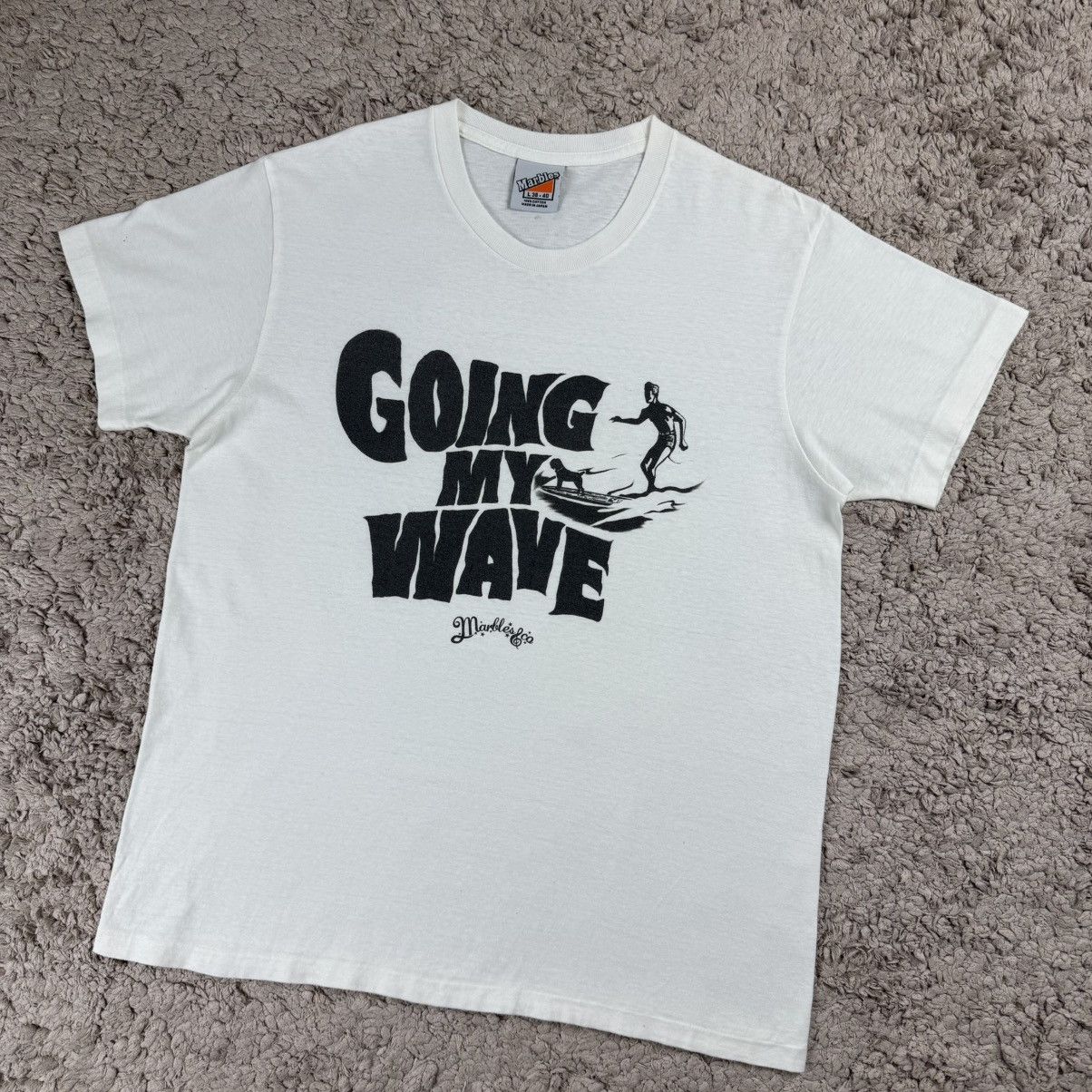Japanese Brand Vintage Marbles & Co Japan Going My Wave T-shirt Size US L / EU 52-54 / 3 - 4 Thumbnail