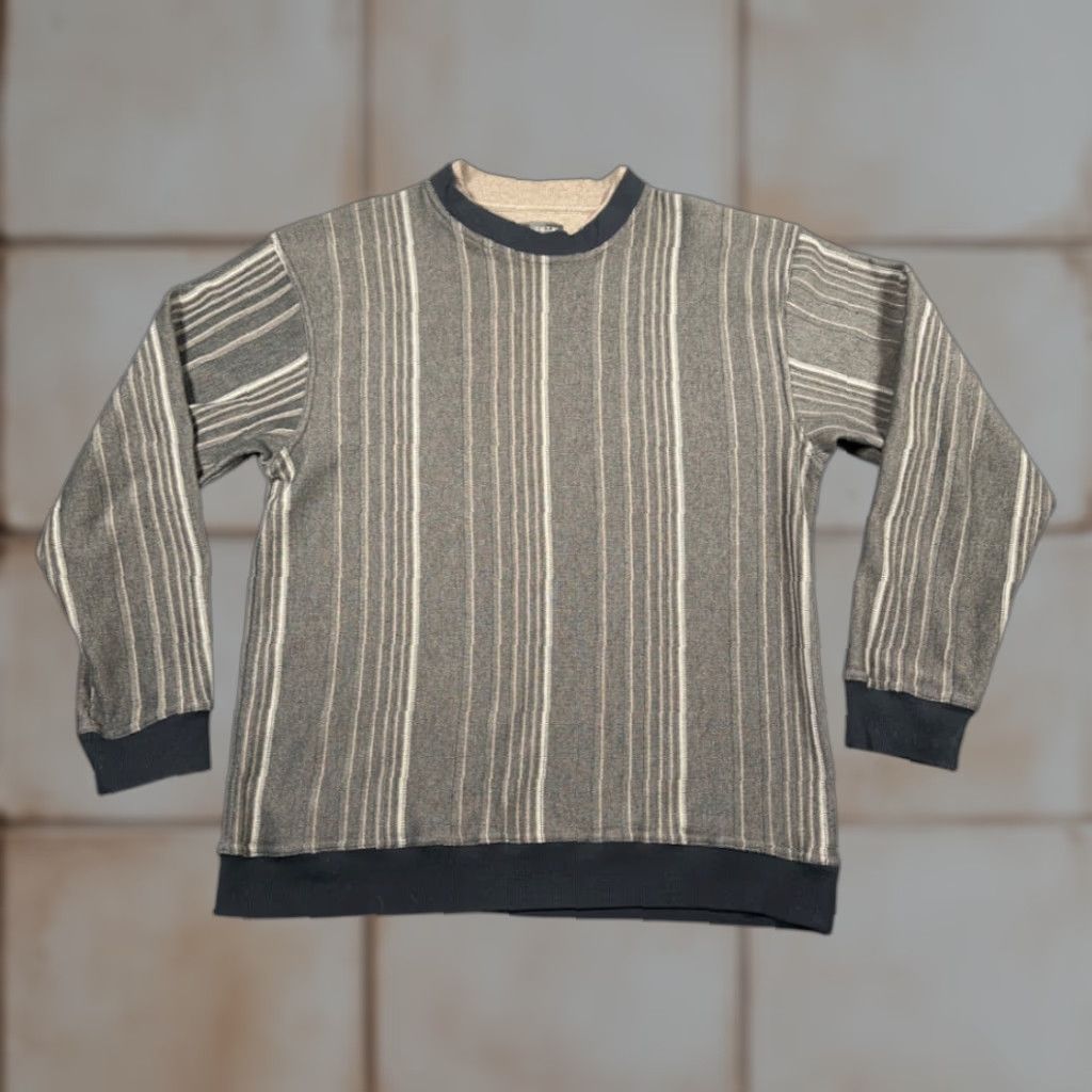 Doublet VINTAGE Knights Sportswear Sweater Adult LARGE Brown Striped Double Collar Y2K Size US L / EU 52-54 / 3 - 1 Thumbnail