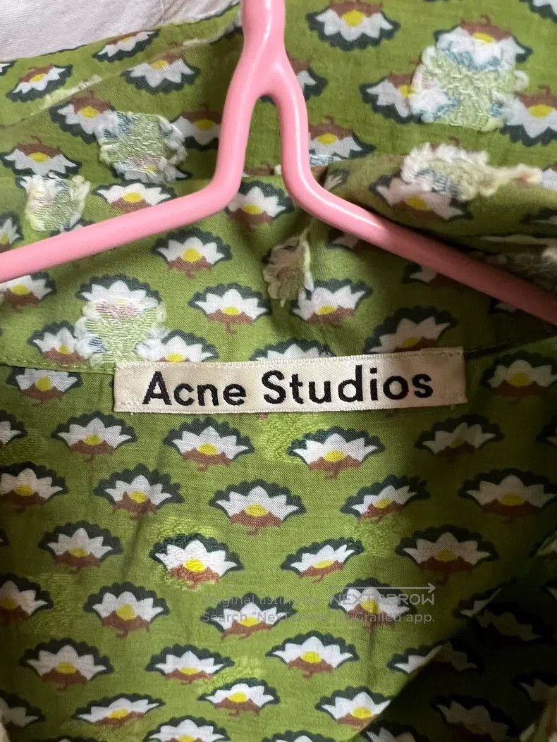 Acne Studios Acne Studios Green Daisy Shirt Size US L / EU 52-54 / 3 - 2 Thumbnail