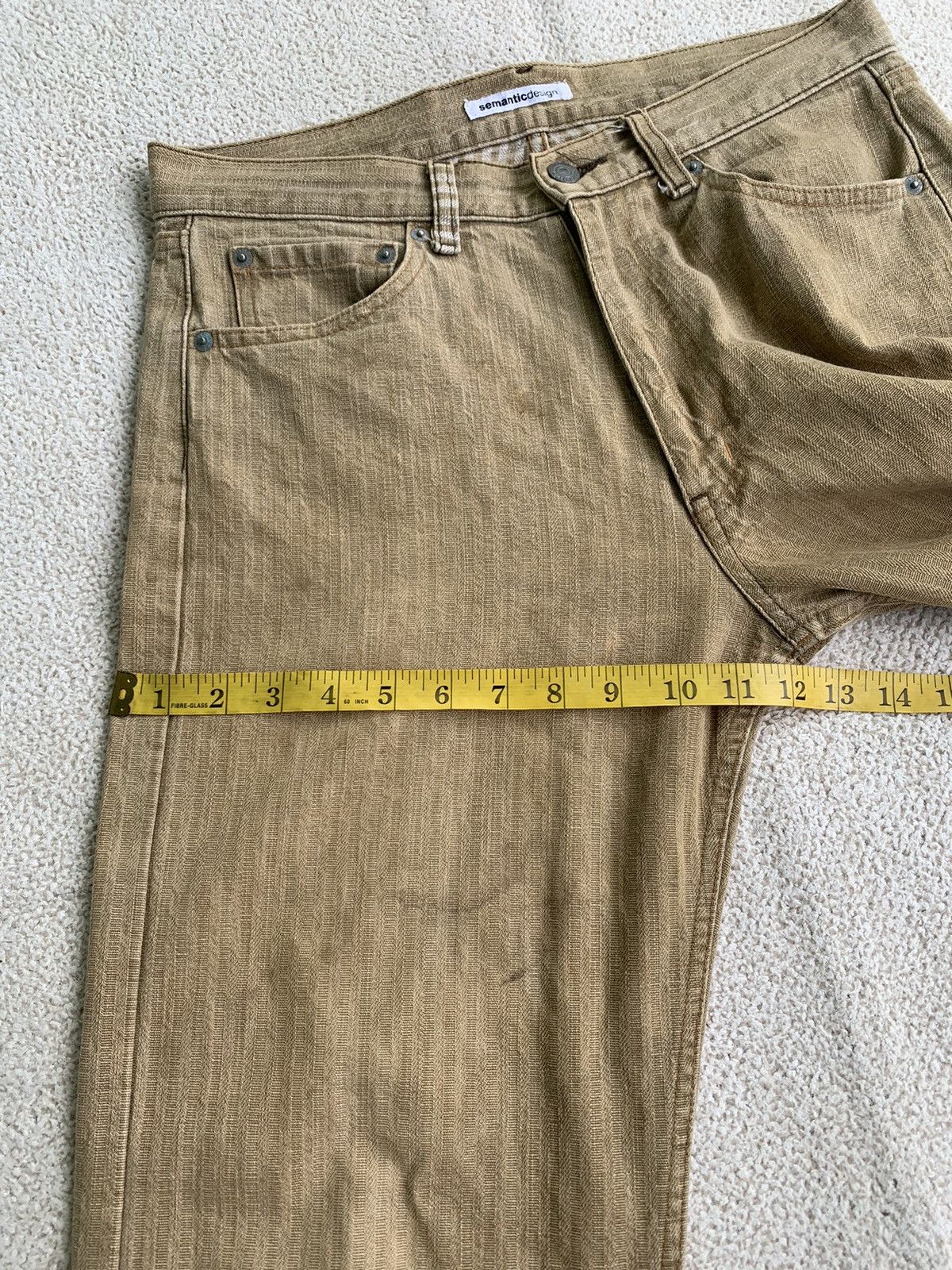 If Six Was Nine × Le Grande Bleu (L.G.B.) × semanticdesign VTG 00s Semantic Design Dirty Washed Denim Pants Size US 30 / EU 46 - 12 Thumbnail