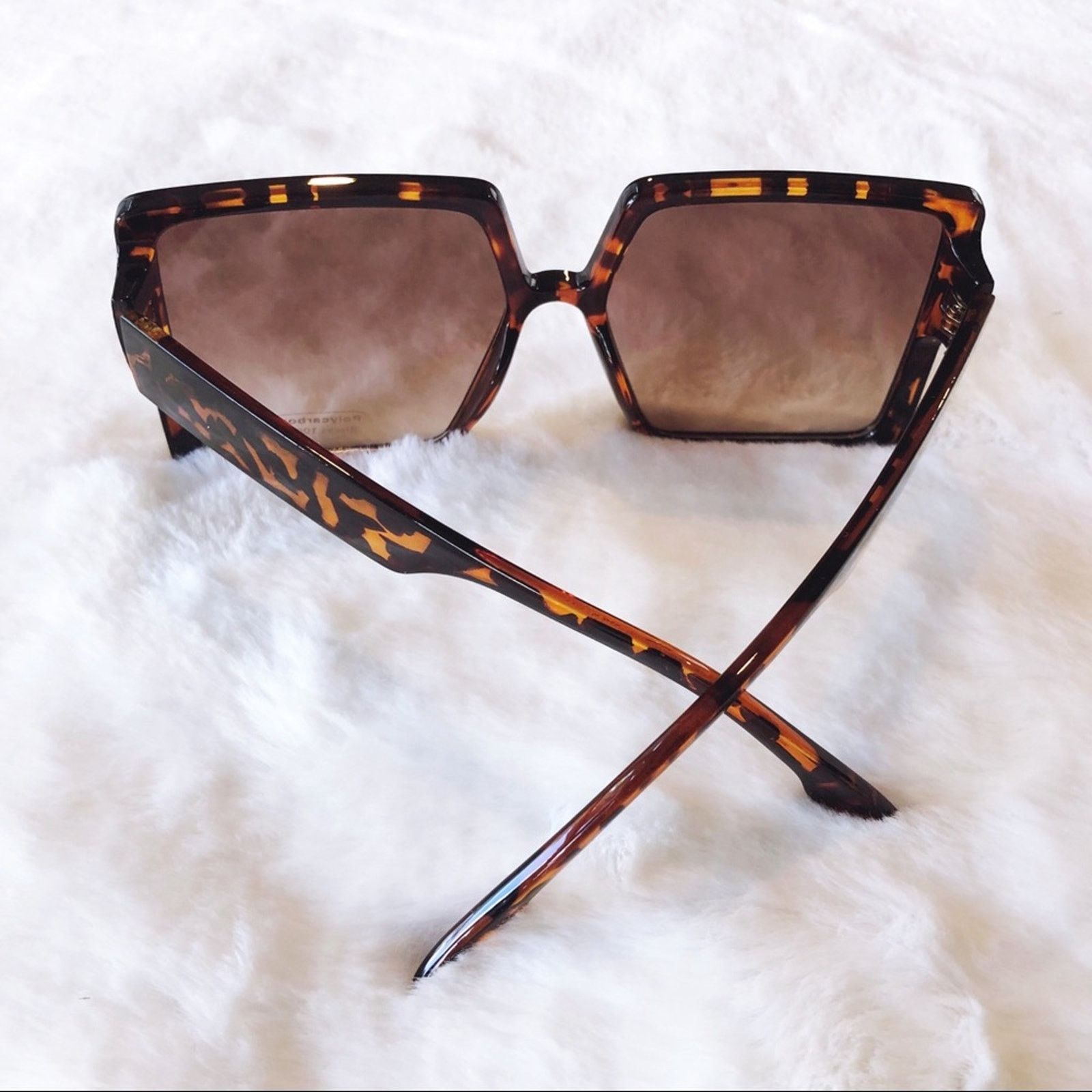 Other Molly Tortoise Brown Oversize Rectangle Sunglasses Size ONE SIZE - 7 Thumbnail