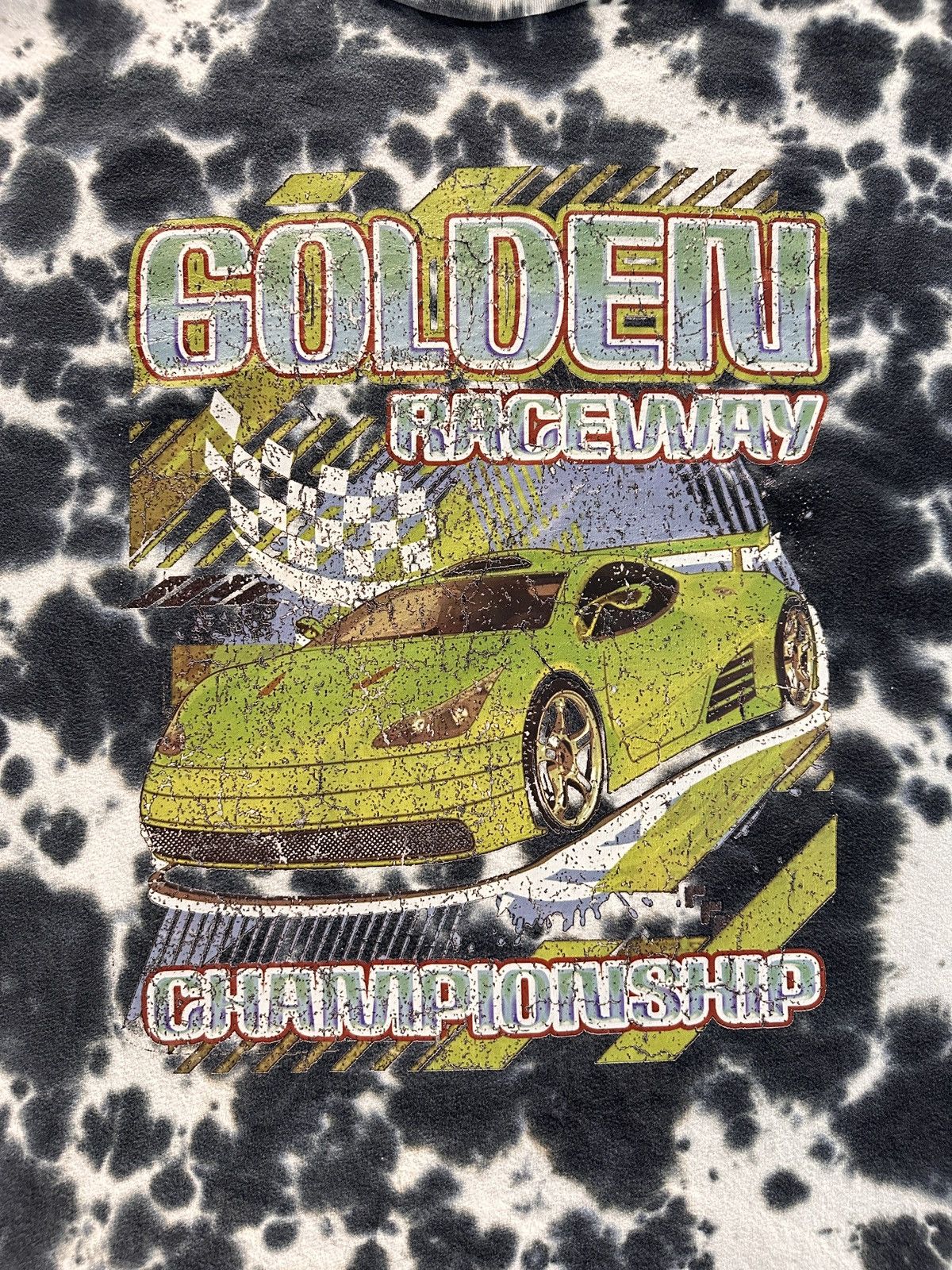 Designer TyeDye Coney Island Picnic GOLDEN RACEWAY CHAMPIONSHIP TEE . Size US XL / EU 56 / 4 - 2 Thumbnail