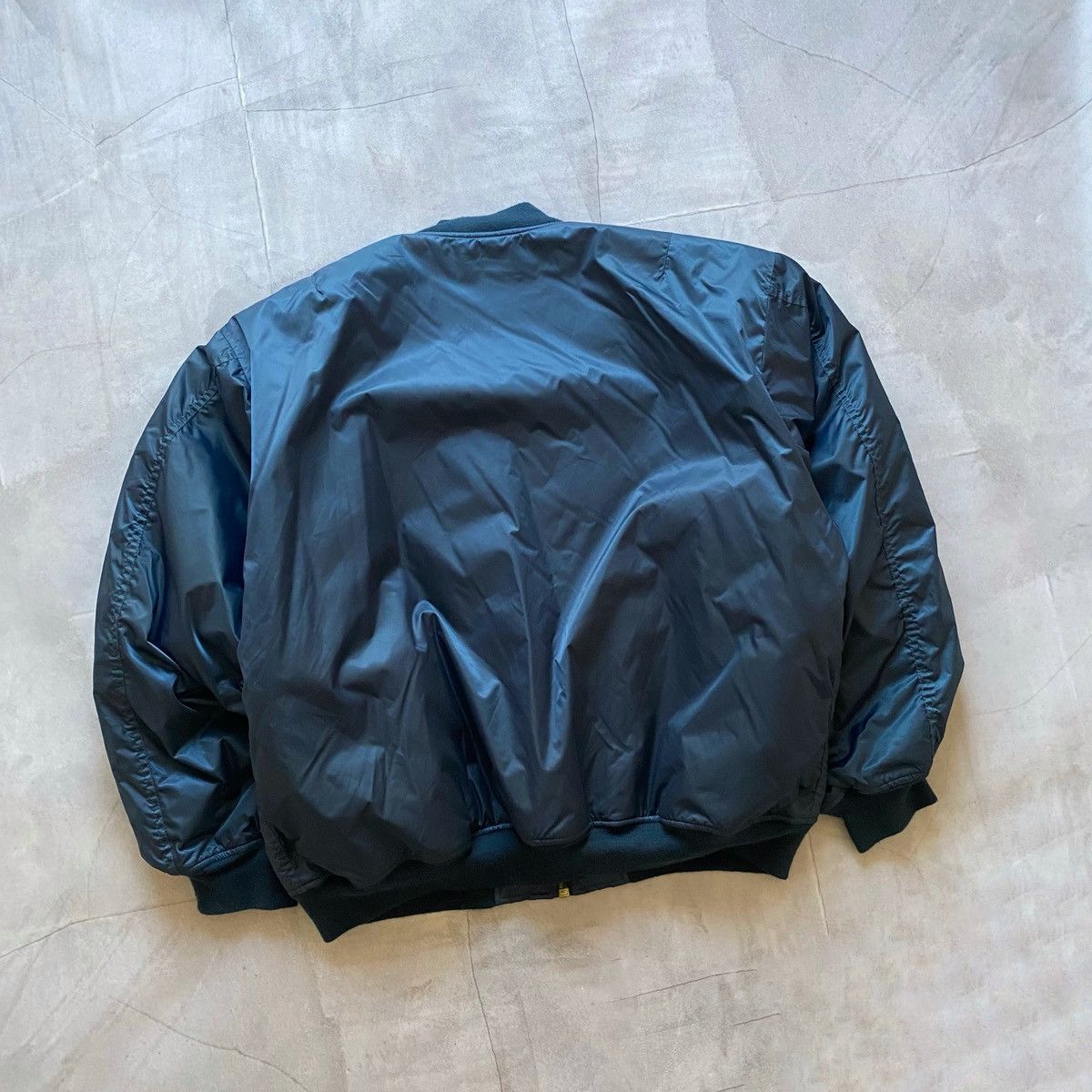Alpha Industries Oversized Balenciaga Style Navy MA-1 Blue Bomber Jacket Size US XXL / EU 58 / 5 - 3 Thumbnail