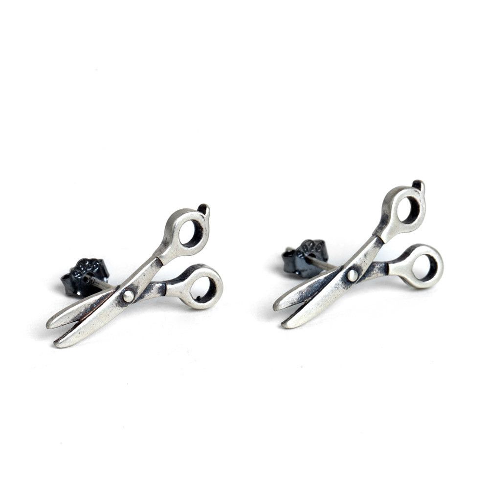 Jewelry × Sterling Silver Scissors Vintage Earrings One Pairs Chrome Jewelry Size ONE SIZE - 5 Thumbnail